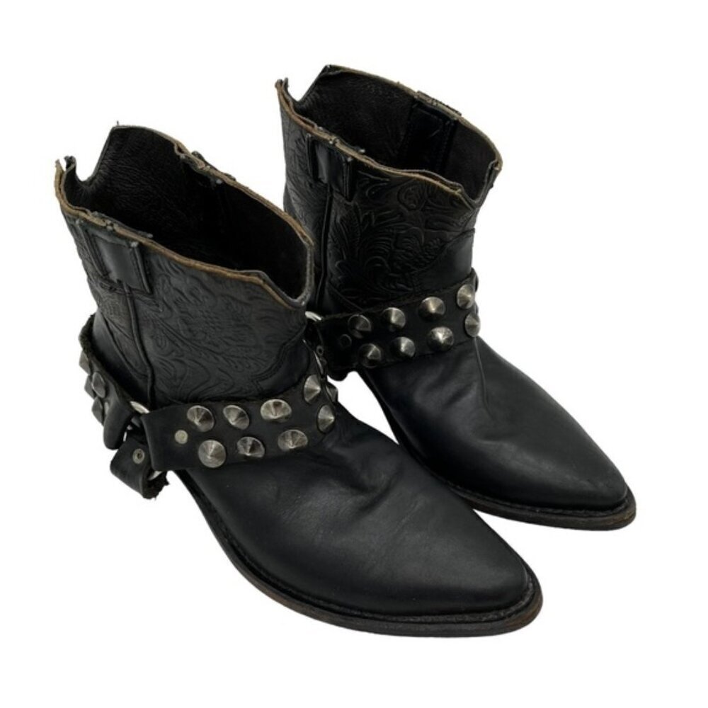 Golden Goose Studded Ankle Boots with Harness Strap Women Size 36 US 6